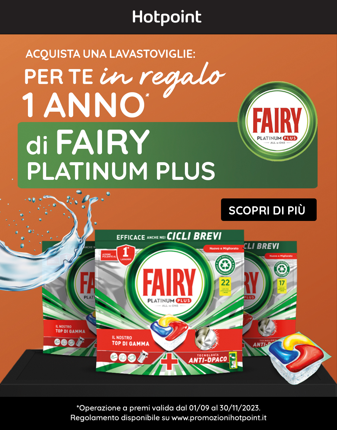 Promozione Hotpoint: in regalo Fairy Platinum Plus