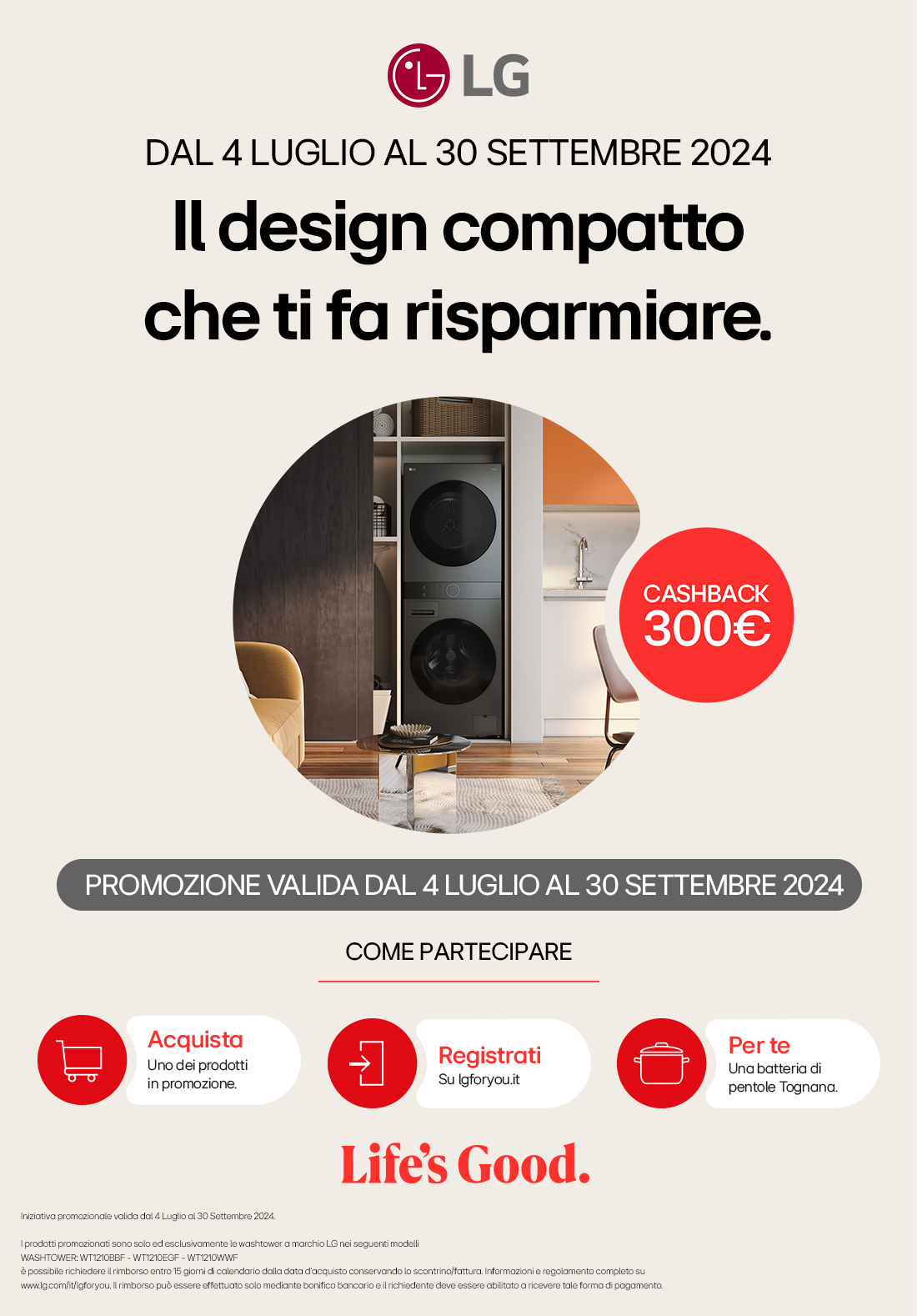 Cashback LG Cashback WashTower Luglio 2024 