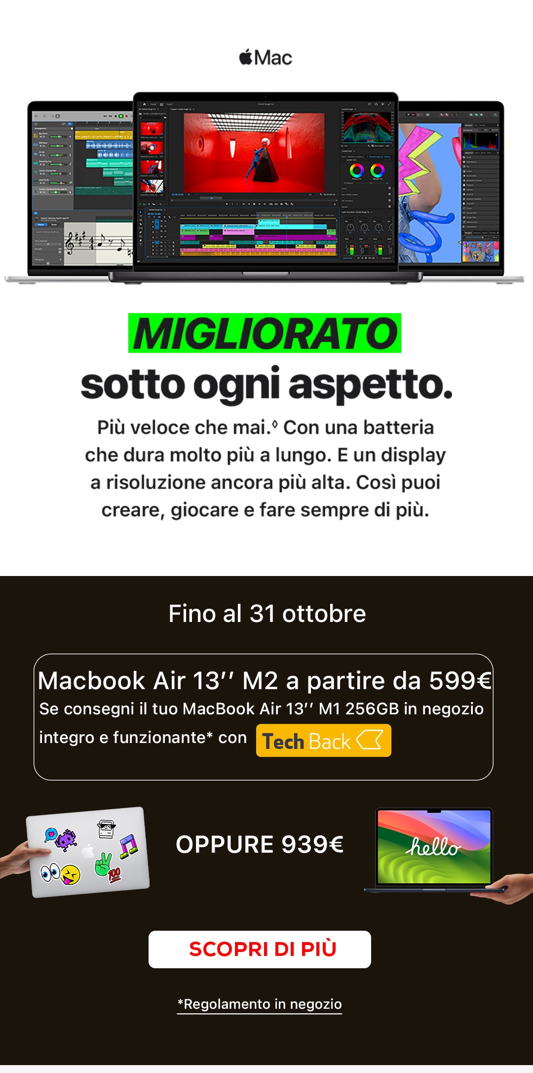 Promozione Apple MacBook: Tech Back